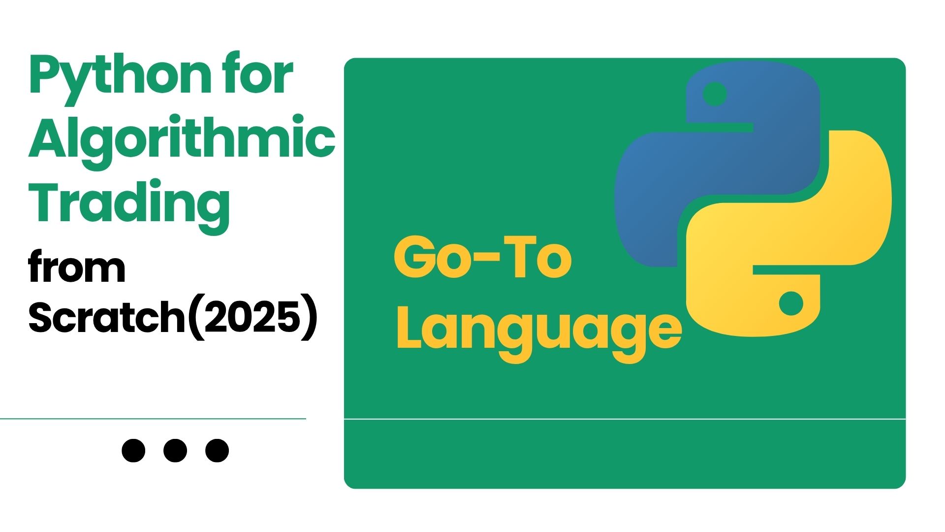 Python for Algorithmic Trading from Scratch(2025)